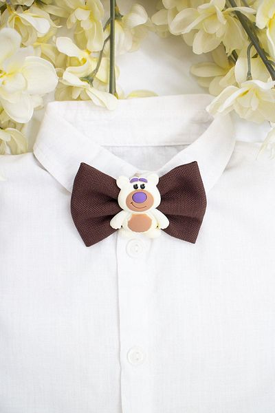 VİTRİNMİXMİNİ CUTE COOKER BEAR BOY BROWN BOW TIE