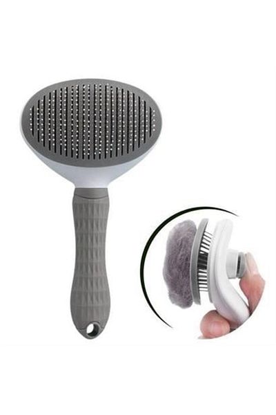 AlbiShoes Gray Cat Dog - Ergonomic Comfortable, Hair Collector and Self-Cleaning Pet