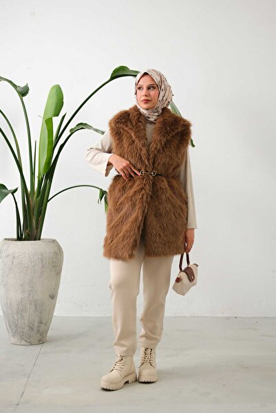 lurex moda Елек с колан от кожа