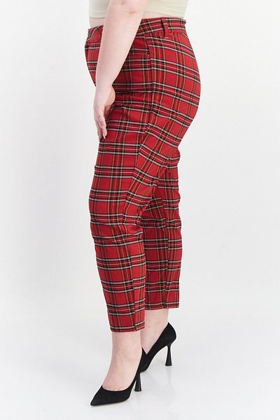 Tommy Hilfiger Women Plus Size Checkerd Skinny Pants, Red
