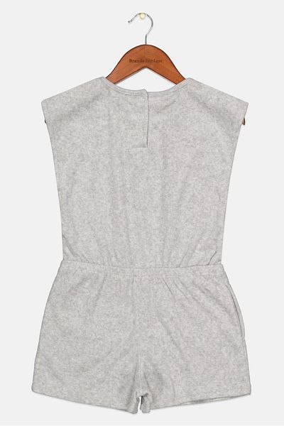 Juicy Couture Kids Girls Brand Logo Romper, Grey