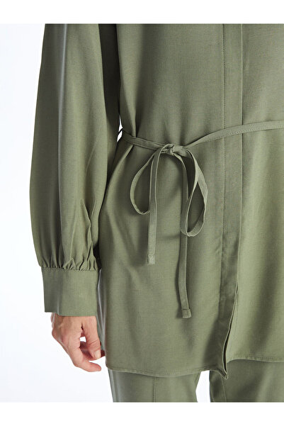 LC Waikiki Create Your Style from Uzg Store |   Hakim Collar Linen Blend Women's Shirt Tunic