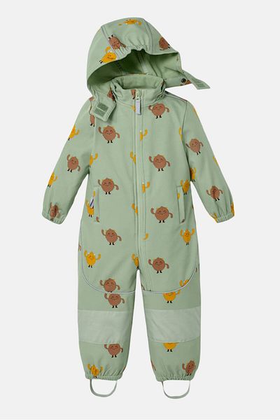 Tchibo Toddlers Boy Allover Print Coverall Jacket, Green Combo