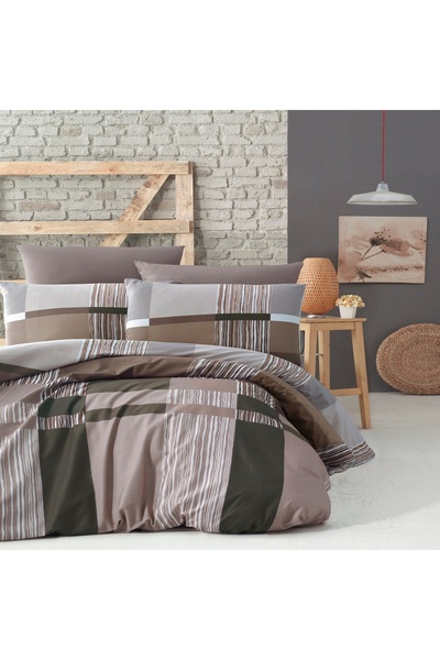 Komfort Home طقم غطاء لحاف فردي Ranforce (ESTELA BROWN)