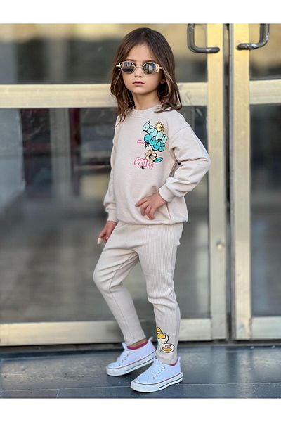 Uslukids Girl's Sweatshirt and Leggings Double Suit Seasonal-Winter