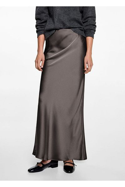 Mango Teen Long Satin Skirt