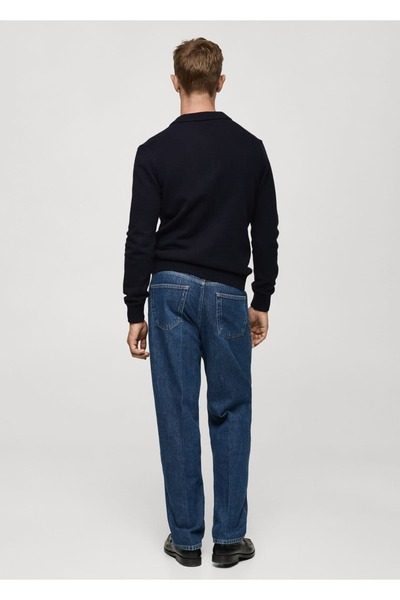 MANGO Man Wollpullover mit Polokragen