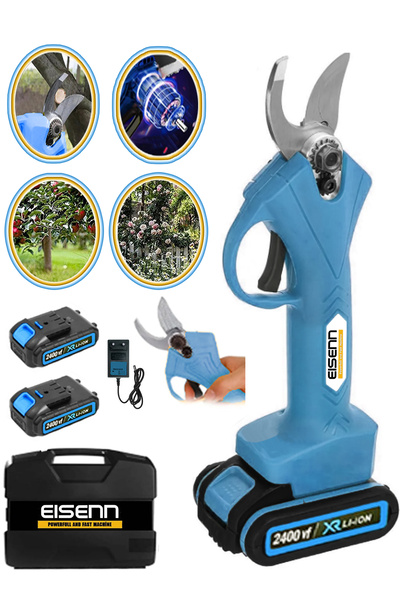 Eisenn Germany Şarjlı Dal Ağaç Kesme Bağ Budama Makası 2400 Vf Çelik Şanzuman...