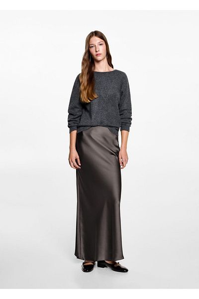 Mango Teen Long Satin Skirt