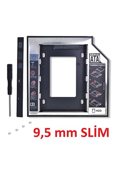 Ancheyn Harddisk Kutusu 9.5mm Slim Kızak Caddy Laptop Dvd To Ssd Hdd Sata 4716