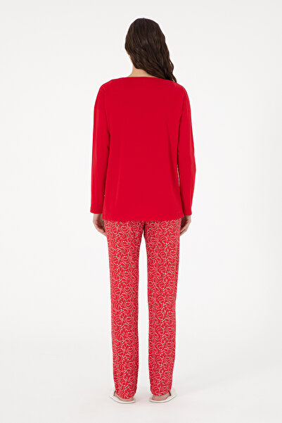 U.S. Polo Assn. Kadın Kırmızı Pijama Takımı 50303406-VR030