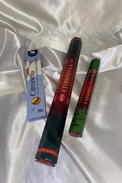 RaHan Sivrisinek Önleyici Citronella Çubuk Tütsü Seti 3*20 Çubuk Oda Ve Bahçe...