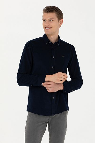 U.S. Polo Assn. Мъжка тъмносиня риза с дълъг ръкав 50272683-VR033