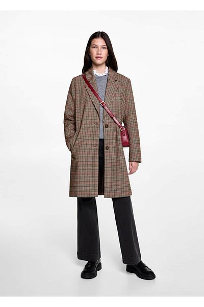 Mango Teen Παλτό με σχέδιο Houndstooth