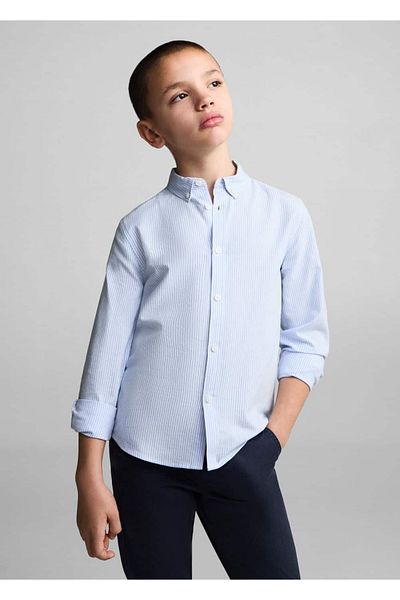 MANGO Kids Cămașă Oxford cu dungi