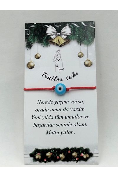 Tralles Takı New Year Gift 5 Pk Glass Evil Eye Beaded Rope Bracelet