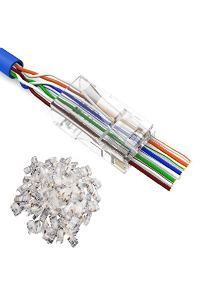 Ancheyn New Generation Perforated Cat6/cat5 RJ45 Jack Connector Utp 100 Piece...