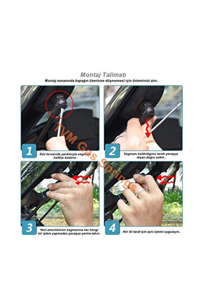TVM Gas Springs Renault Megane 4 Hb. Bagaj Amortisörü 2016- ve Sonrarsı (2 Adet)