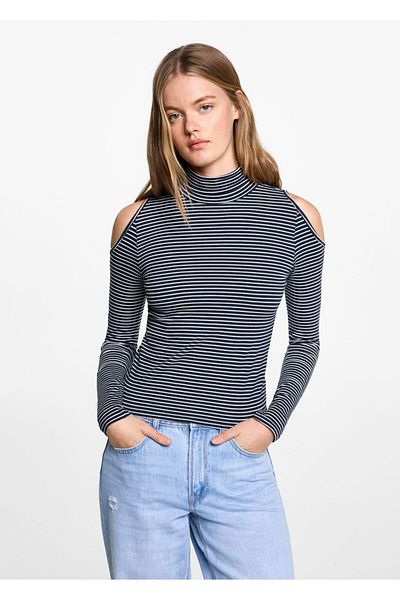 Mango Teen Tricou cu guler înalt