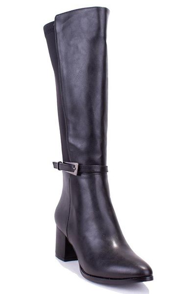 DAGOSTER DZA07-928730 Черни еластични дамски боти с класически ток