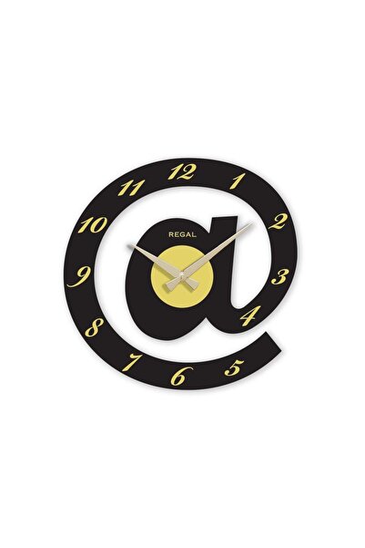 Regal 1156 B Lazer Kesim @ Işareti Siyah Duvar Saati