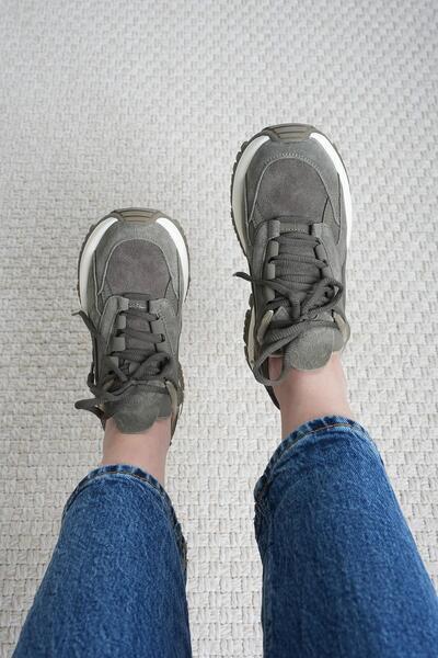 Guja Nona Original Guja Imported Genuine Leather Women's Sneakers - Khaki