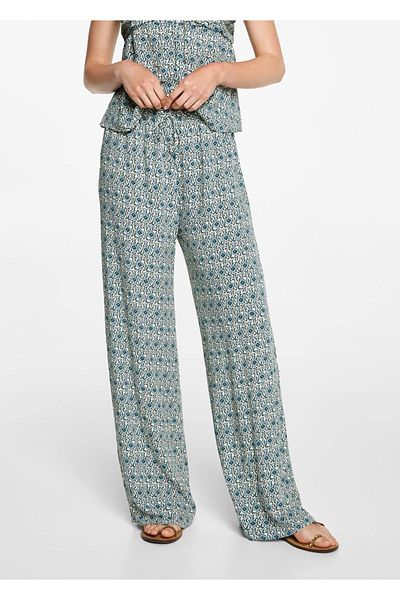 Mango Teen Patterned trousers with straight cut