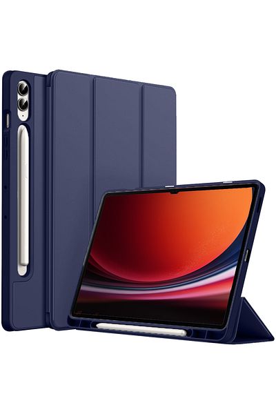 Sneezy Samsung Galaxy Tab S9 Plus X810 - 12.4 Inch Case, Premium Silicone Pen Smart Case
