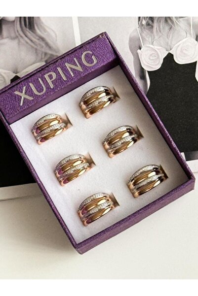 Koprinaco Xuping Gold Zirkon Taşlı Numaralı Yüzük (16 Numara)