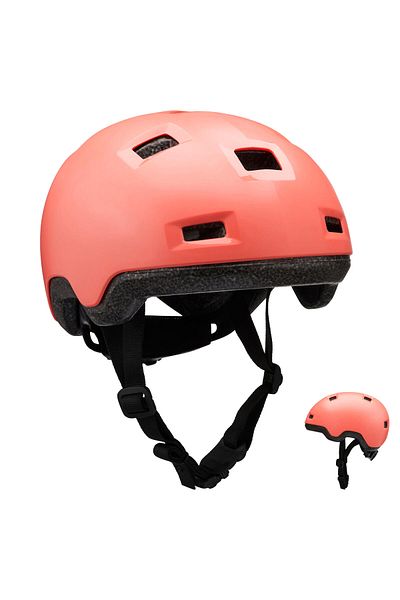 Decathlon Oxelo Kids Helmet - Roller Skate / Skateboard / Scooter - Coral Color - B100