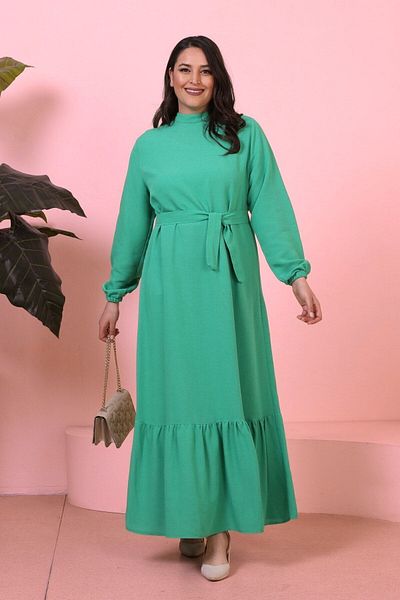 Ferace Γυναικεία Ρούχα Hijab Καλοκαιρινό Πλισέ Φόρεμα Hijab