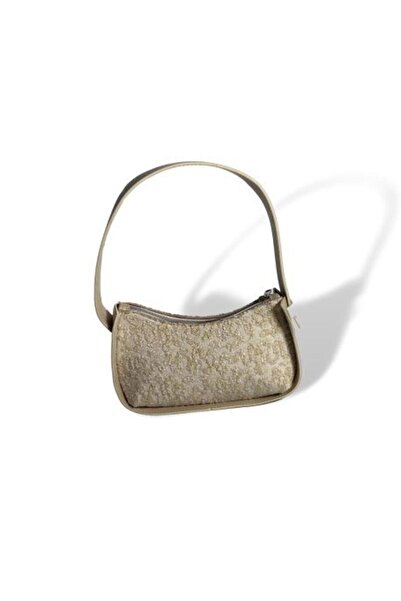 YMZBAG Αυθεντική υφαντή τσάντα μπαγκέτας με τεχνητή κρέμα σώματος