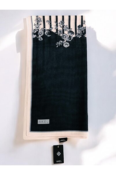 Akel 95x95 Цифровий м'який шарф з квітковим візерунком