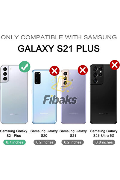 Fibaks Samsung Galaxy S21 Plus Kılıf Sürgülü Slide Kamera Korumalı Deri Görünümlü Lüks Kapak