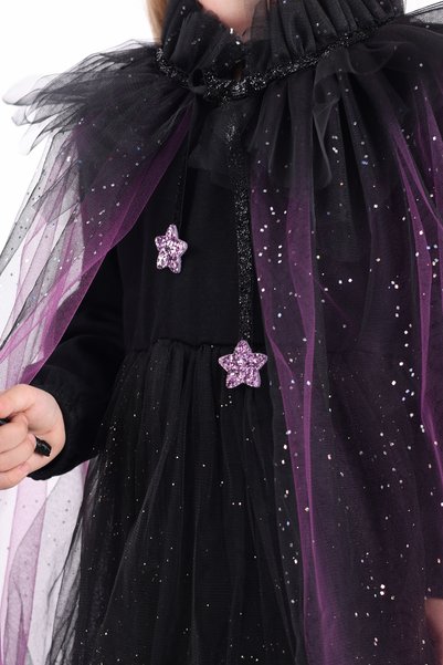 Minia Concept Kids Magical Night Black Girl Witch/Kuromi Cape (3-10 Years)