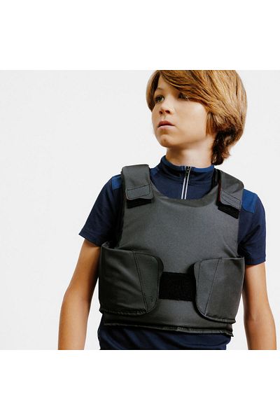 Decathlon Fouganza Children's Riding Support Vest - Black - 100