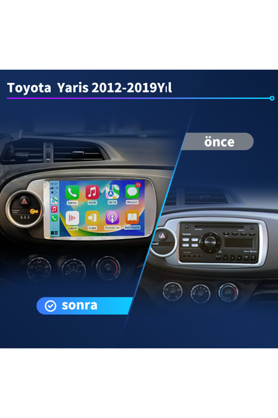 Conico Toyota Yaris 2012-2019Yıl Uyumlu 9 İnç 1GB RAM 16GB Multimedya Kablosu...