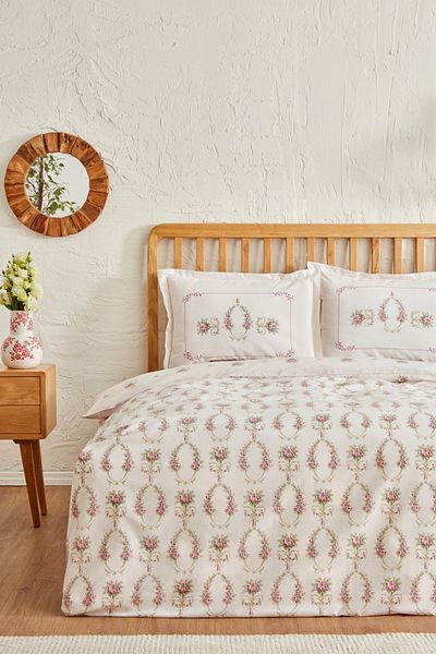 Karaca Home Set cuvertură dublă Alfia Powder 100% bumbac