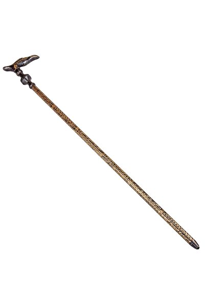 nusnus Siyah Renk Bakır Akbaba İşlemeli Baston No2