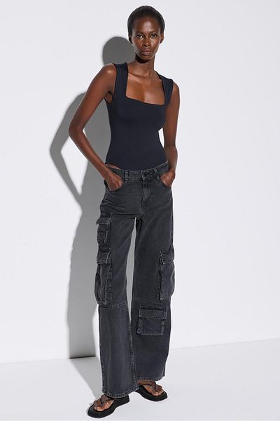 No Matter What Stretch Square Collar Body Shaping Body