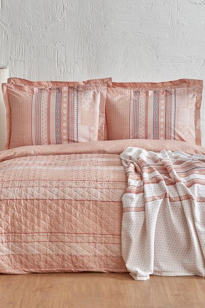 Karaca Home Keira Summer Set - Double Salmon Pique Set
