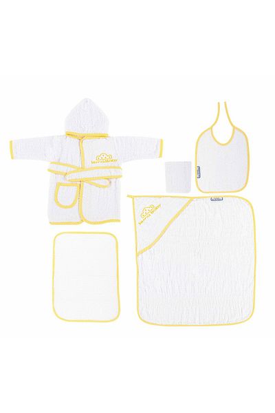 Sema Baby Doremodam Sema Baby 5 Piece Baby Bathrobe Set - Yellow