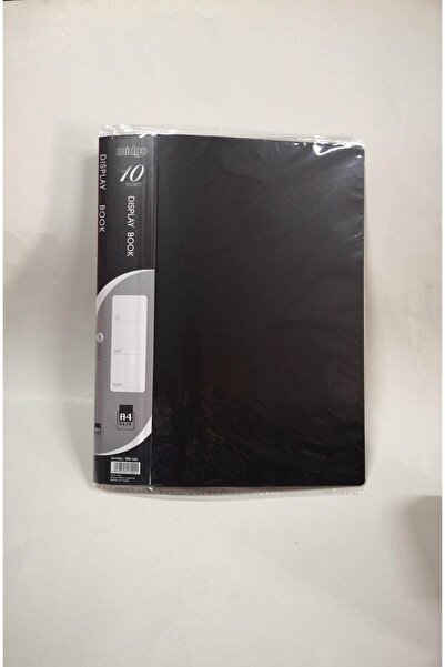 Linea 10lu Sunum Dosyası Siyah Kapaklı Şeffaf Yapraklı