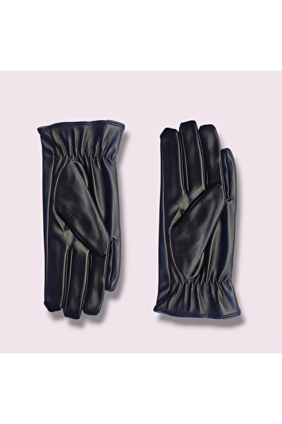 Özyıldırım Çarşı Pazar Γυναικεία Μαύρα Δερμάτινα Γάντια