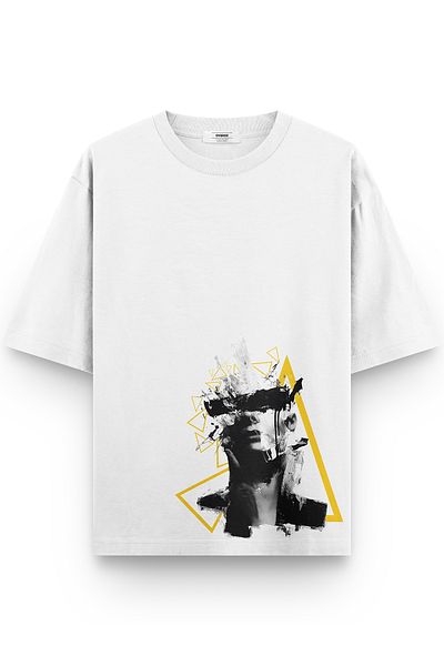 Overoz Μπλουζάκι Unisex Oversize Printed - Λευκό, Illustration Women, Written 1202
