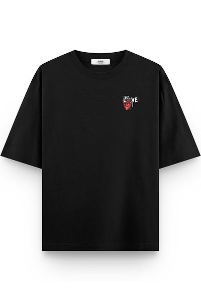 Overoz Μπλουζάκι Love Bomb με στάμπα Semi Oversize 1203