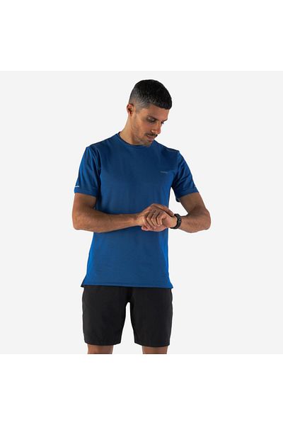 Decathlon Kiprun Men's Nesef Alan T-Shirt - Running - Blue - Kiprun Run 500 Dry