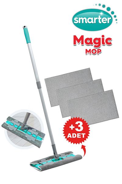 SMARTER Magic Mop 3 - Floor Surface Cleaning Towel, Spare Cloth Compatible with Latch