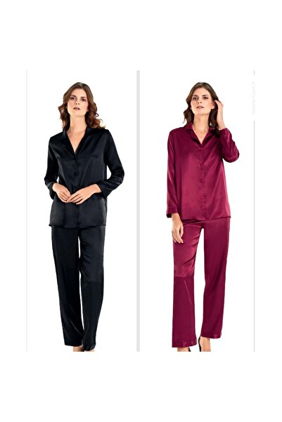MOONGIRL 826 Kadın Saten Pijama Takımı