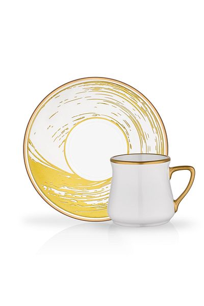 Glore Set of 6 Nisha White Turkish Coffee Cups